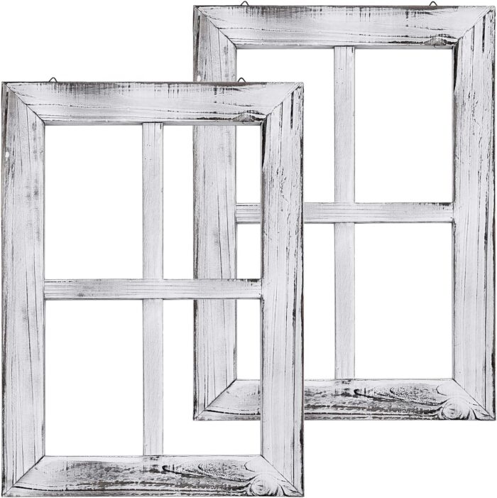Wooden Rustic Mount White Window Frames for decor
