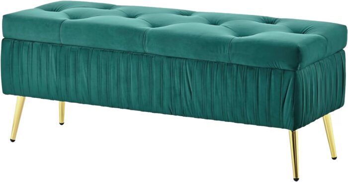 Storage Bench with Metal Leg