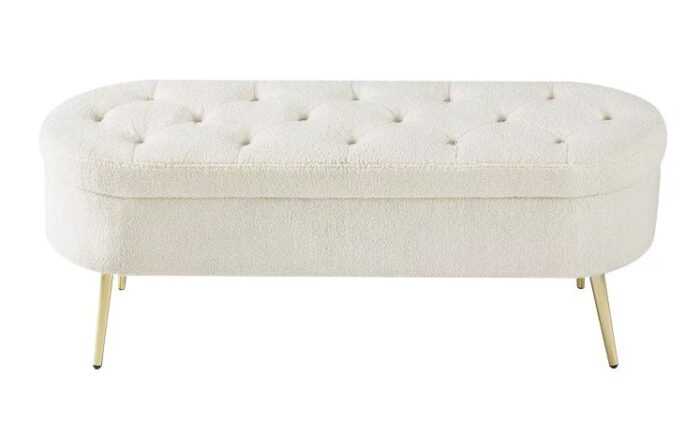 Boucle Storage Bench
