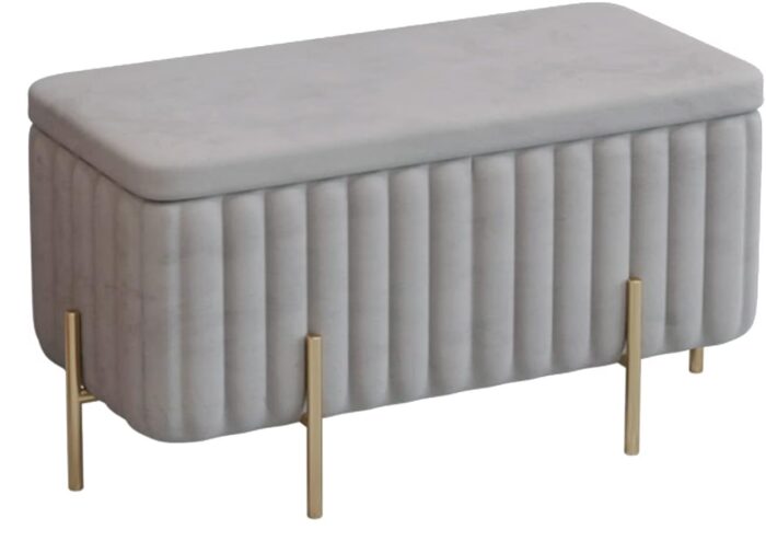 Storage Bench with Metal Leg