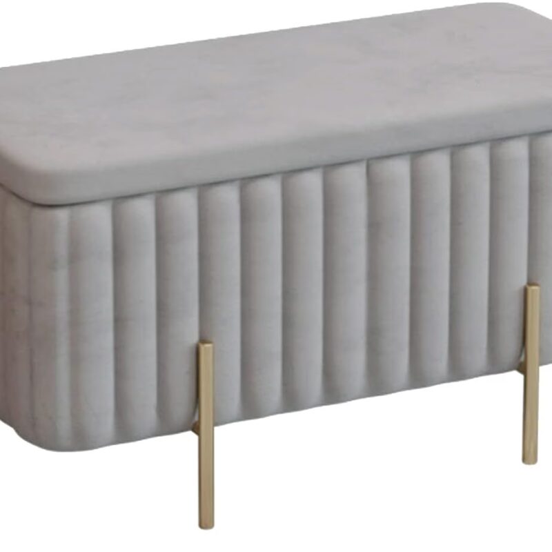 Storage Bench with Metal Leg