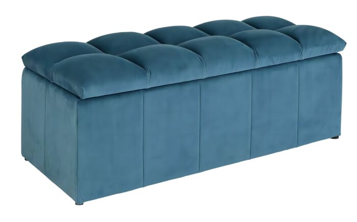 Blue Masie Velvet Bench