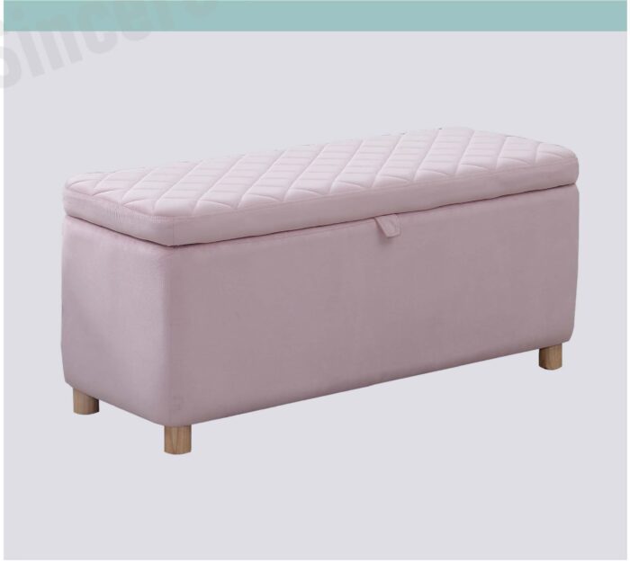 Storage Bench -Blush Pink