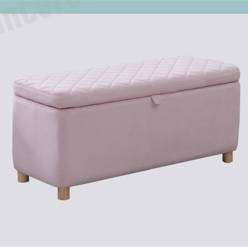 Storage Bench -Blush Pink
