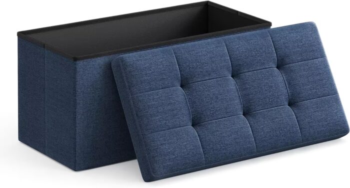 30 Inches Folding Storage Ottoman Bench